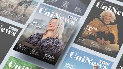 The cover of October UniNews, featuring Merryn Tawhai.
