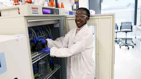 Doctoral candidate in Chemical and Materials Engineering, Yvonne Nleya.
