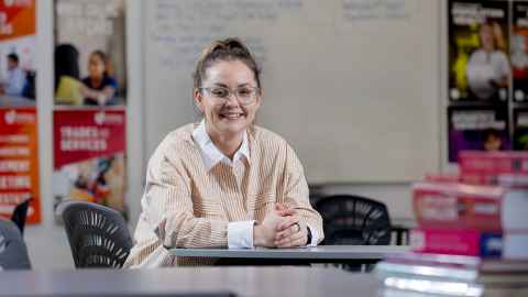 Jules Skelling has severe ADHD. She is doing her PhD and teaching at an Auckland secondary school.  Photo: Chris Loufte