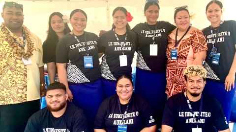 University of auckland student ambassadors with staff members