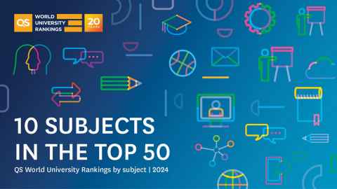 QS subject rankings 2024 10 in top 50