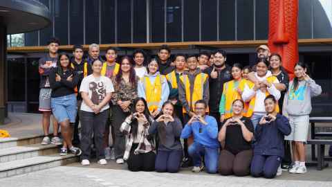Image of visiting secondary students from Palmerston North to University of Auckland
