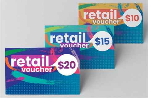 $10, $15 and $20 vouchers