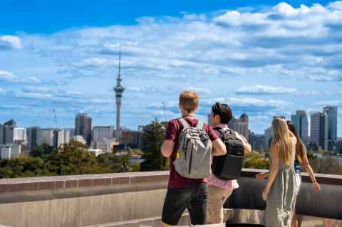 study abroad students outdoors