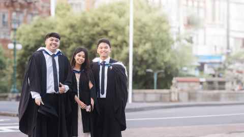 Graduating science students.