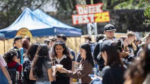 Students enjoying O'Week 2026