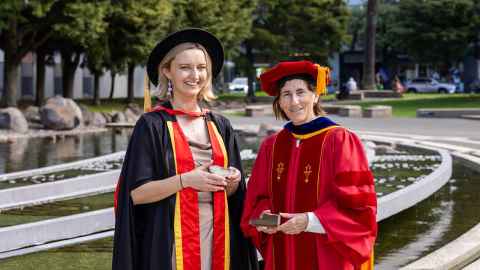 Michaela Dobson and Kathy Campbell