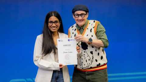 Faith Culas and Professor JR Rowland.