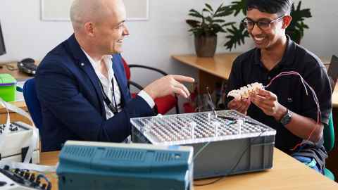 Surgical Engineering Lab with Prof Gregory O'Grady and Honours student Chris Varghese