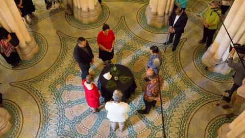 birds eye view of event