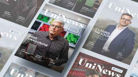 Composite of Uninews covers