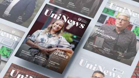 Composite of Uninews covers