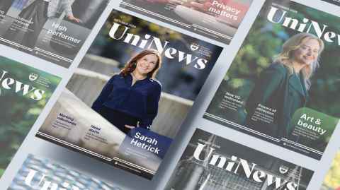 Composite of Uninews covers