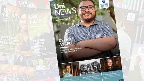 August 2022 UniNews cover showing Dylan Asafo