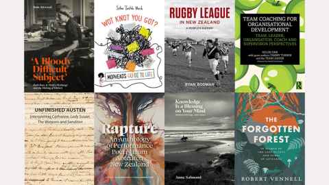 Compilation of November's new release books by staff or alumni
