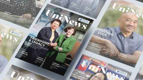 December 2024 UniNews cover featuring Ngarino Ellis and Deidre Brown