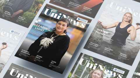 The cover of July UniNews, featuring Lisa Reihana
