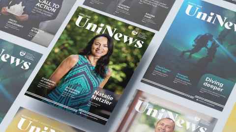 The cover of April2026 UniNews, featuring Dr Natalie Netzler