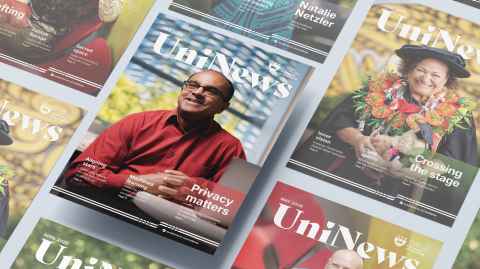 The cover of July 2026 UniNews, featuring Professor Gehan Gunasekara