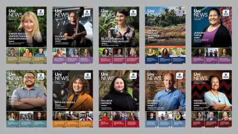 Compilation of the 2022 UniNews issues, Featuring Karen Waldie, Olivier Holland, Billie Lythberg, erosion from the 2022 tsunami on Tonumea (part of the Kingdom of Tonga), Jemaima Tiatia, Dylan Asafo, Maia Hetaraka, Melinda Webber, Brendon Dunphy, and Matire Harwood. 