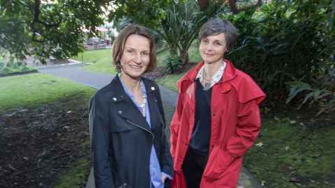 Associate Professor Caroline Foster and Ute Decker