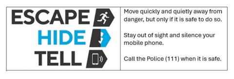 Escape, Hide and Tell