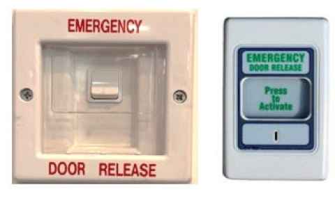 Two switches with 'Emergency door release'.