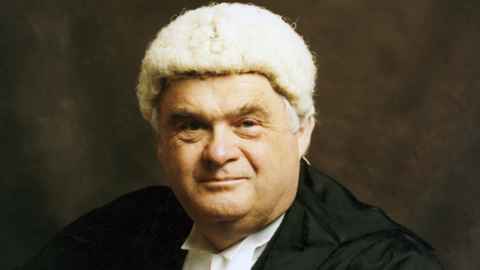 Sir Ian Barker QC in 1993 (Photo courtesy of NZ Law Society)