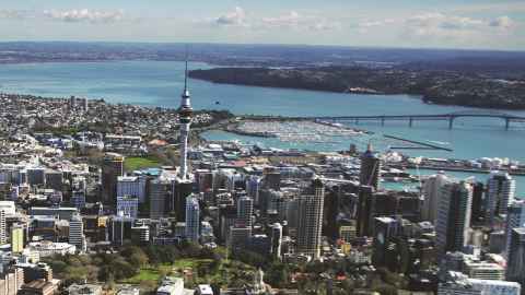 Aerial view of Auckland city