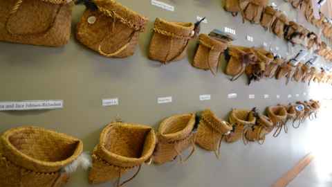 Kete displayed on a wall