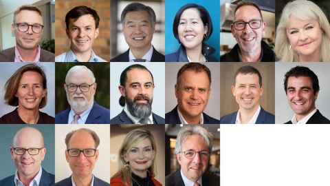 A montage of all members of the Business School Advisory Board