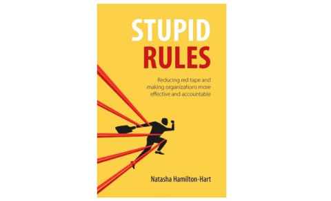 A picture of a book titled 'Stupid Rules' by Natasha Hamilton-Hart