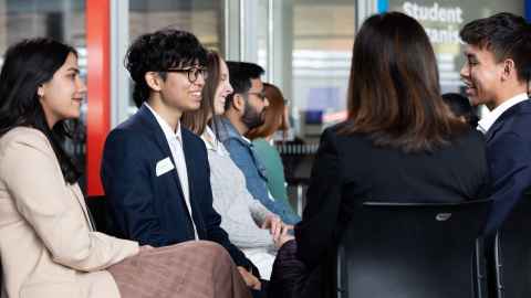 Students networking
