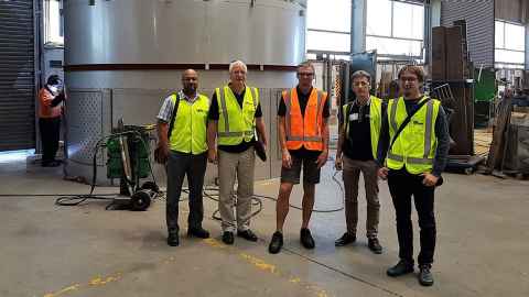 Five men in high-vis.