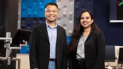 Nhatthaphon “Oh” Sri-ubon and Saira Seetharam won the New Zealand Super Fund Superannuation Prize.