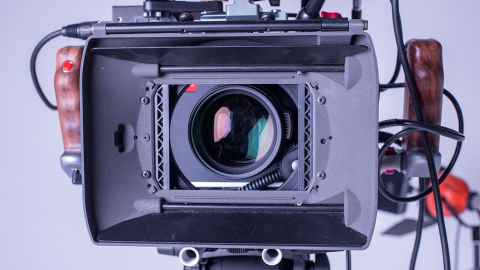 Display of a camera at CAI workshop. 