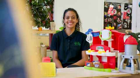 Foundation Certificate graduate Nikita Ting at her Early Childhood Education workplace 