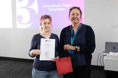 Presenting the certificate