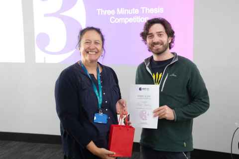 Presenting the certificate