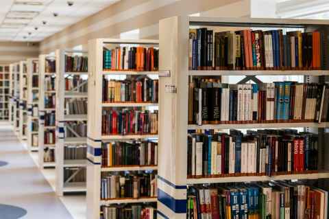 library shelves