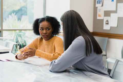 Women talking