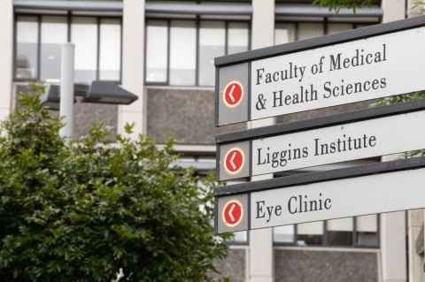 Directional signs at Grafton Campus