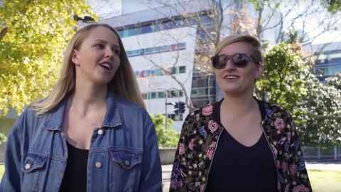 International nursing students Hanna Johre and Martine Brevic