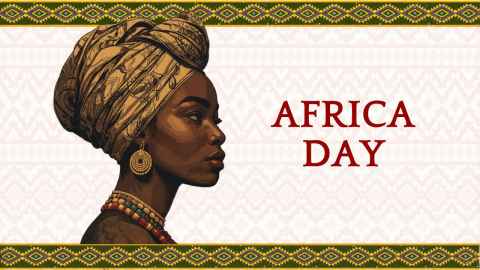 African women against a cultural background