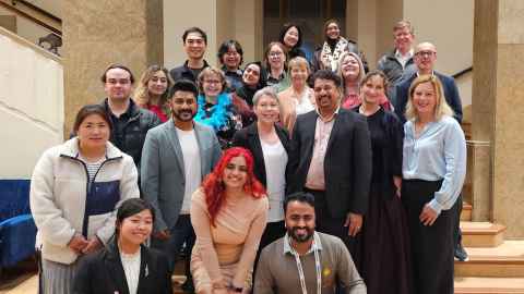 The digital service team gathered together