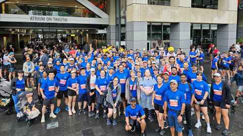 A group of staff at Round the Bays 2025