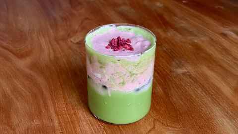 A colourful smoothie