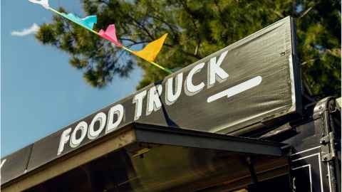 Close up of a food truck