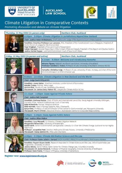Climate Litigation in Comparative Contexts event timetable