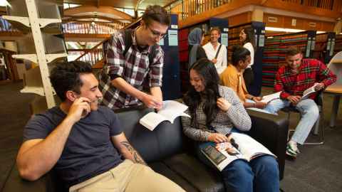 students studying